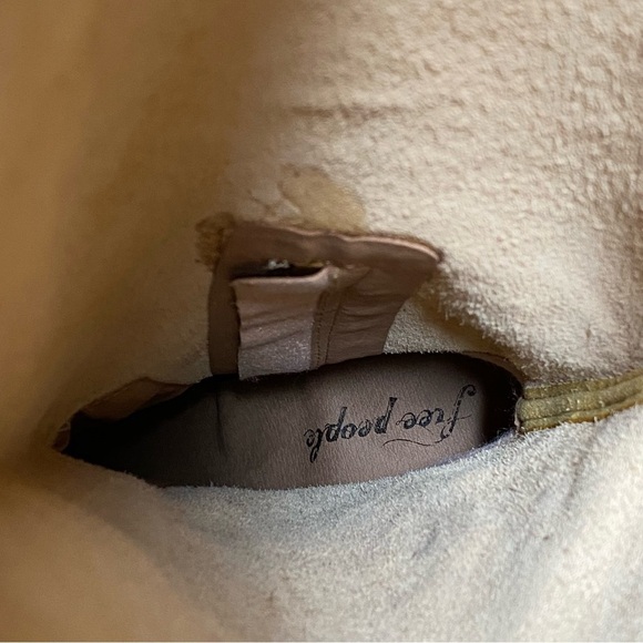 Free People Essential Gold Leather Tall Boot 38 1/2 - Picture 14 of 16